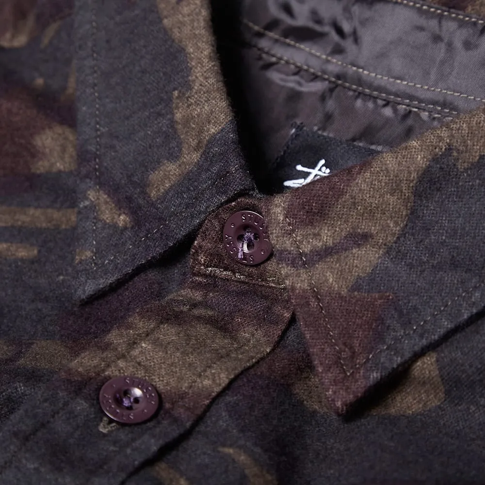 Stussy Lux Camo Flannel ShirtWine Camo