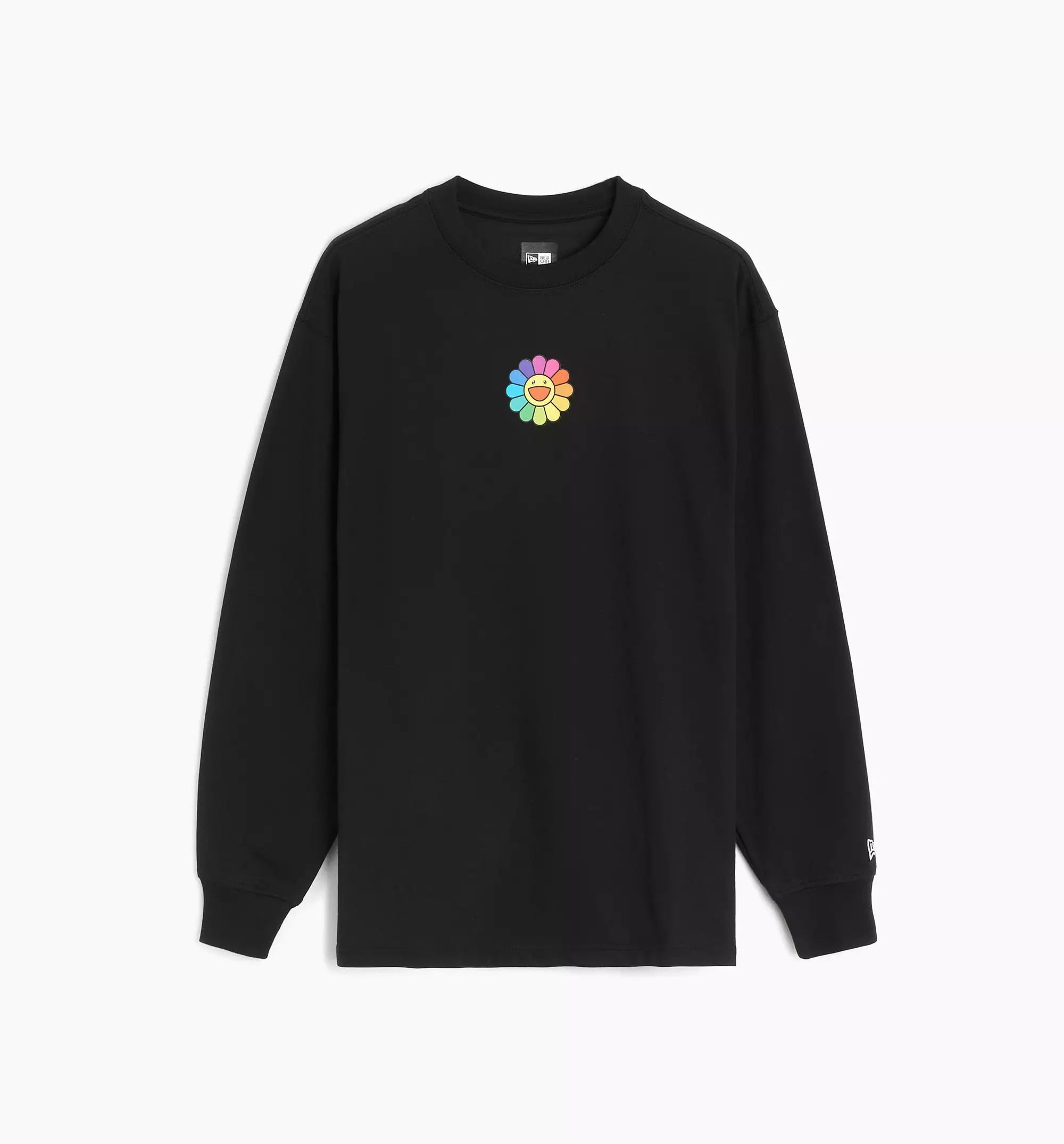 Takashi Murakami Flower Flag Mens Long Sleeve Shirt -Black