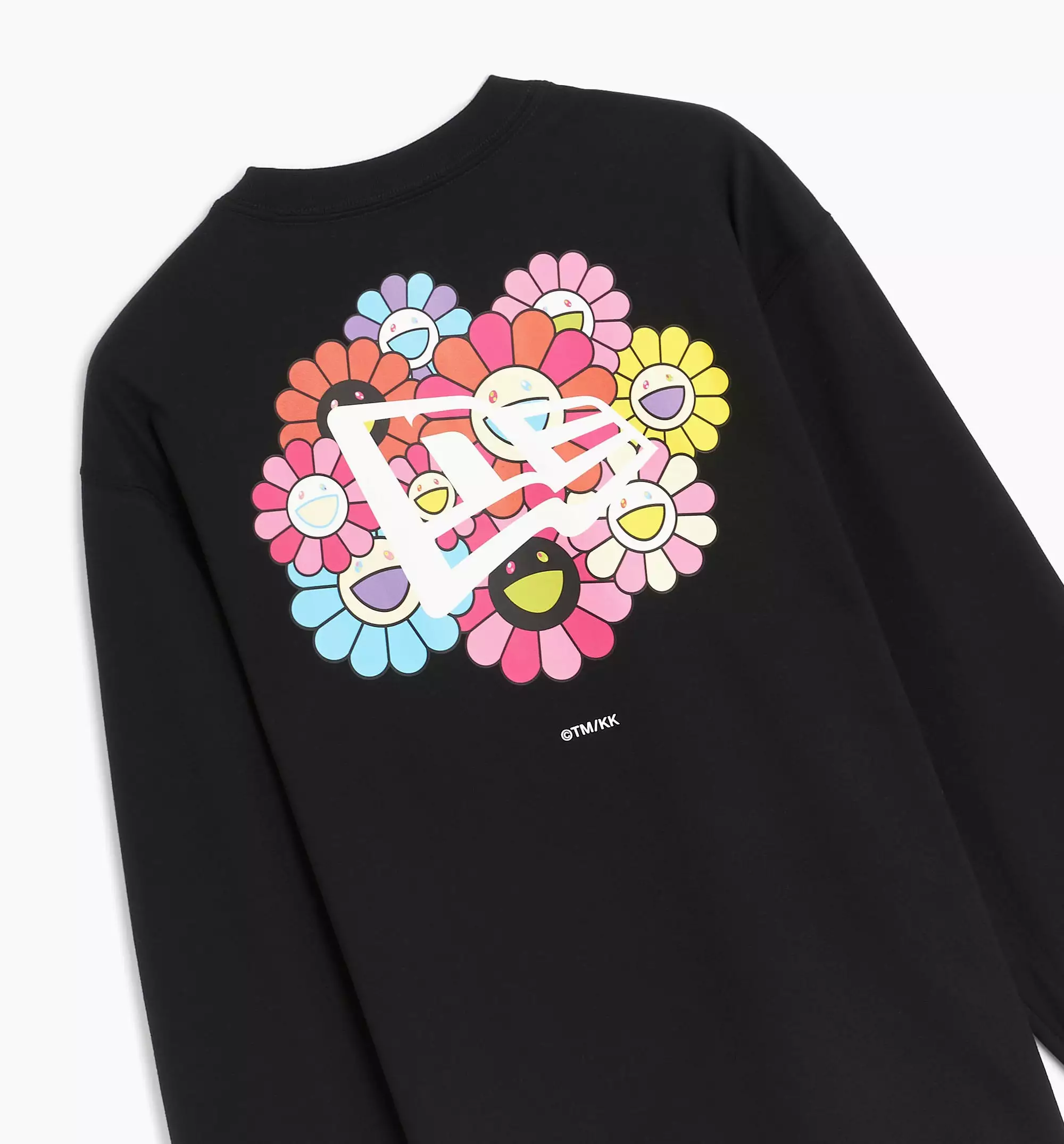 Takashi Murakami Flower Flag Mens Long Sleeve Shirt -Black