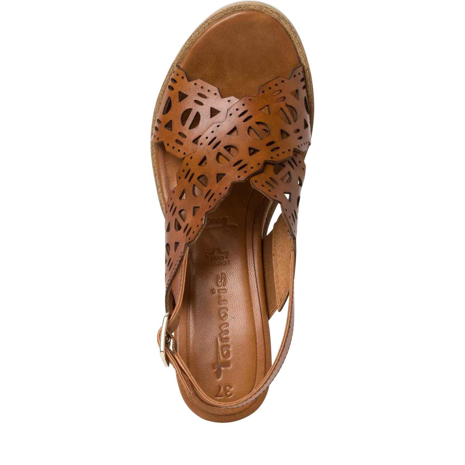 Tamaris Wedge Sandal Cognac