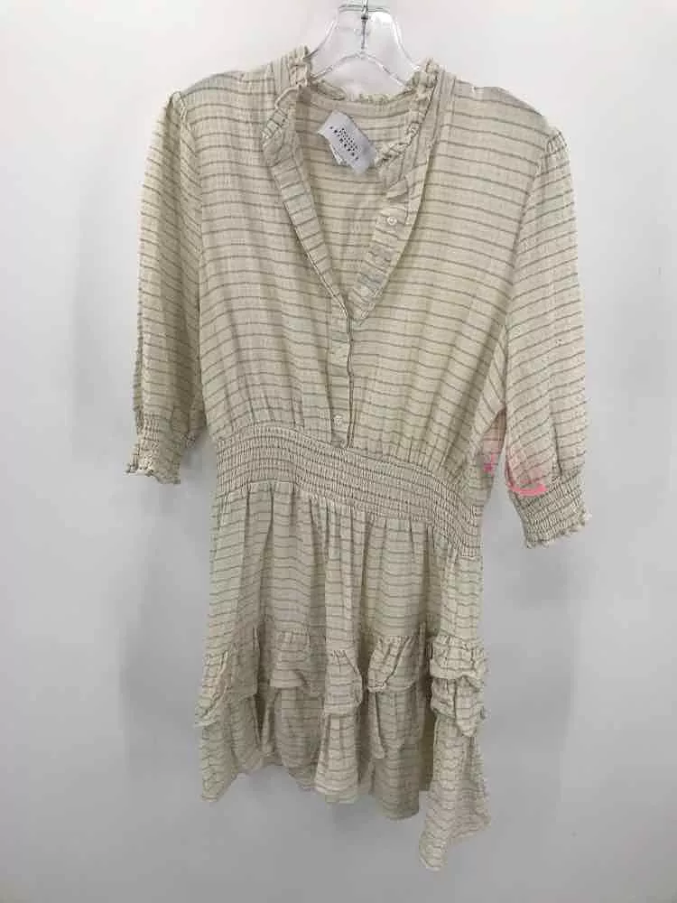 The shirt rochelle behrens Ivory Size Medium Knee Length Long Sleeve Dress