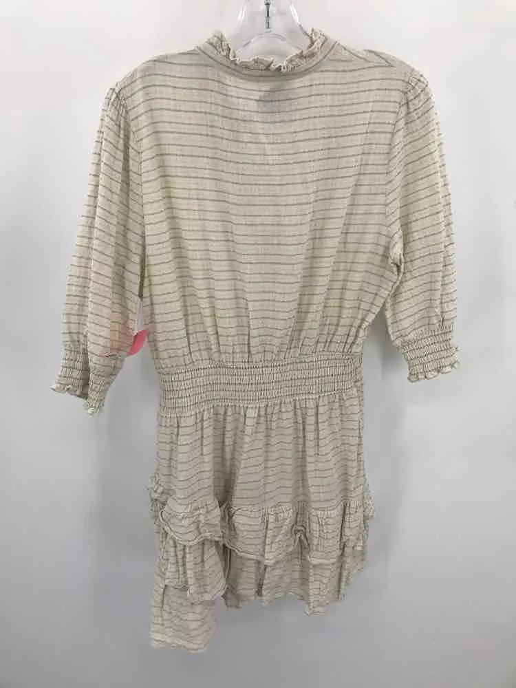 The shirt rochelle behrens Ivory Size Medium Knee Length Long Sleeve Dress