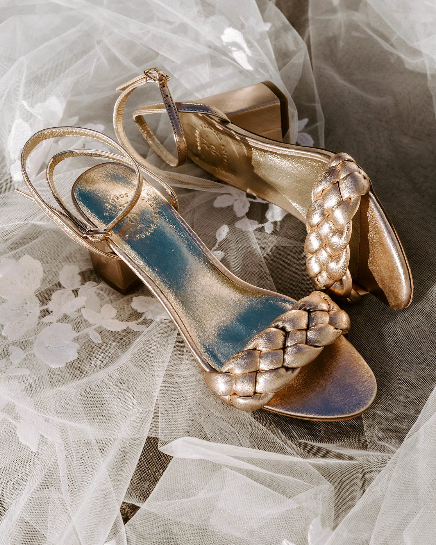 TRUE - GOLD METALLIC WEDDING SANDALS WITH PLAIT TOE  - FINAL SALE!