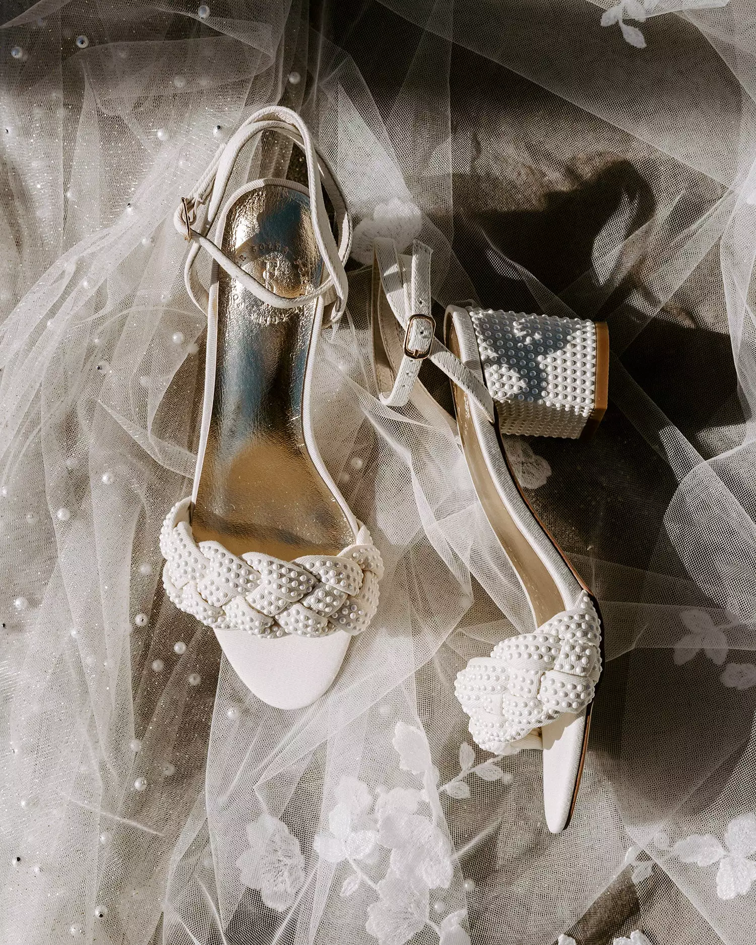 TRUE - IVORY PEARL WEDDING SANDALS WITH PLAIT TOE - FINAL SALE