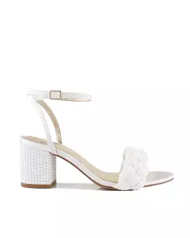 TRUE - PEARL WEDDING SANDALS WITH PLAIT TOE