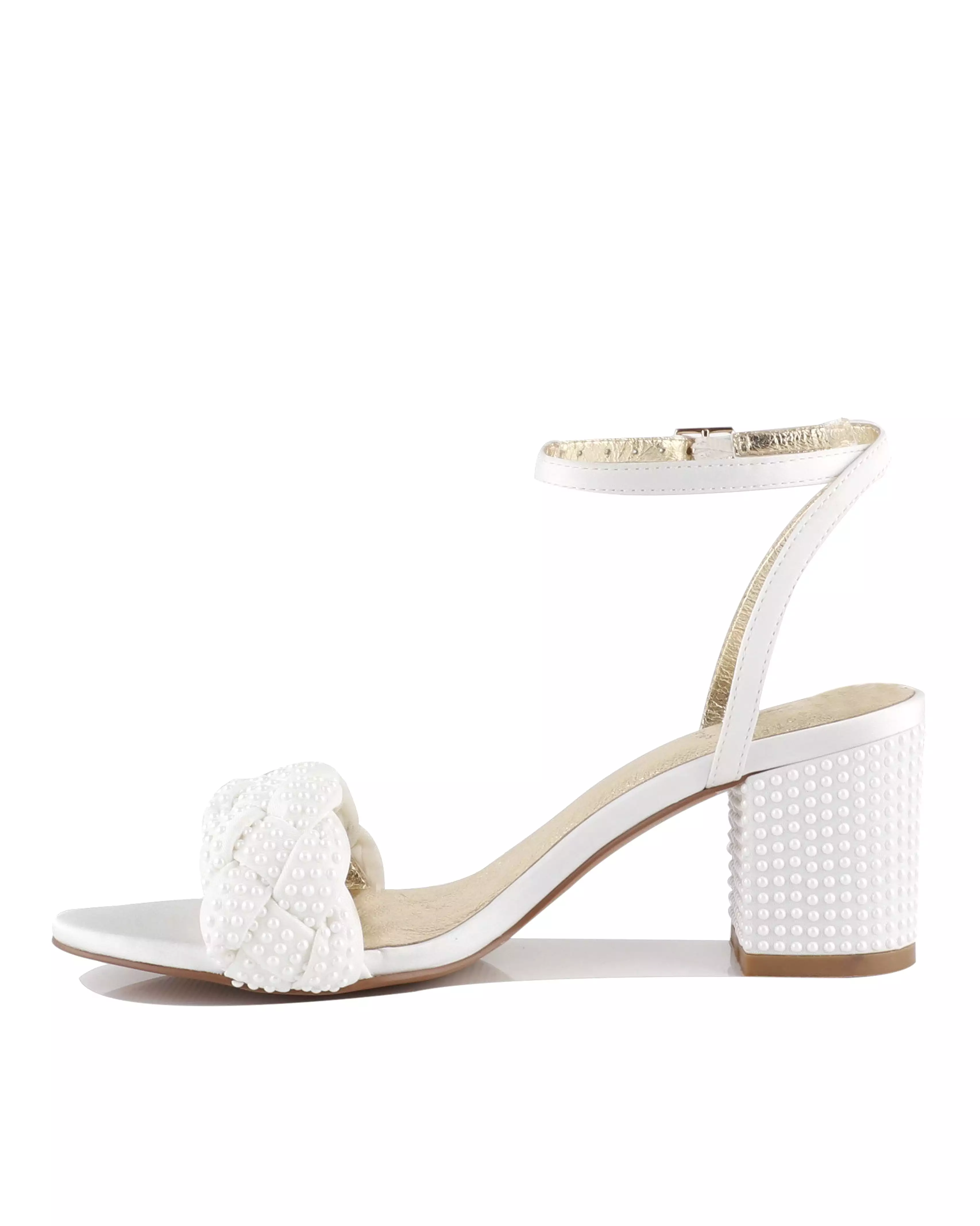 TRUE - PEARL WEDDING SANDALS WITH PLAIT TOE