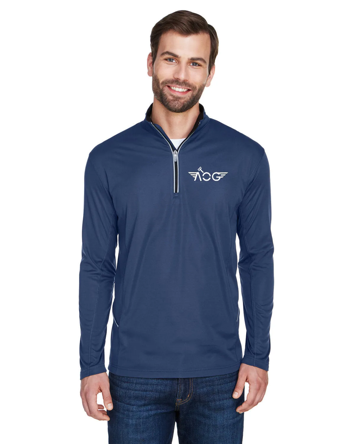 UltraClub Cool & Dry Sport Quarter-Zip Pullover