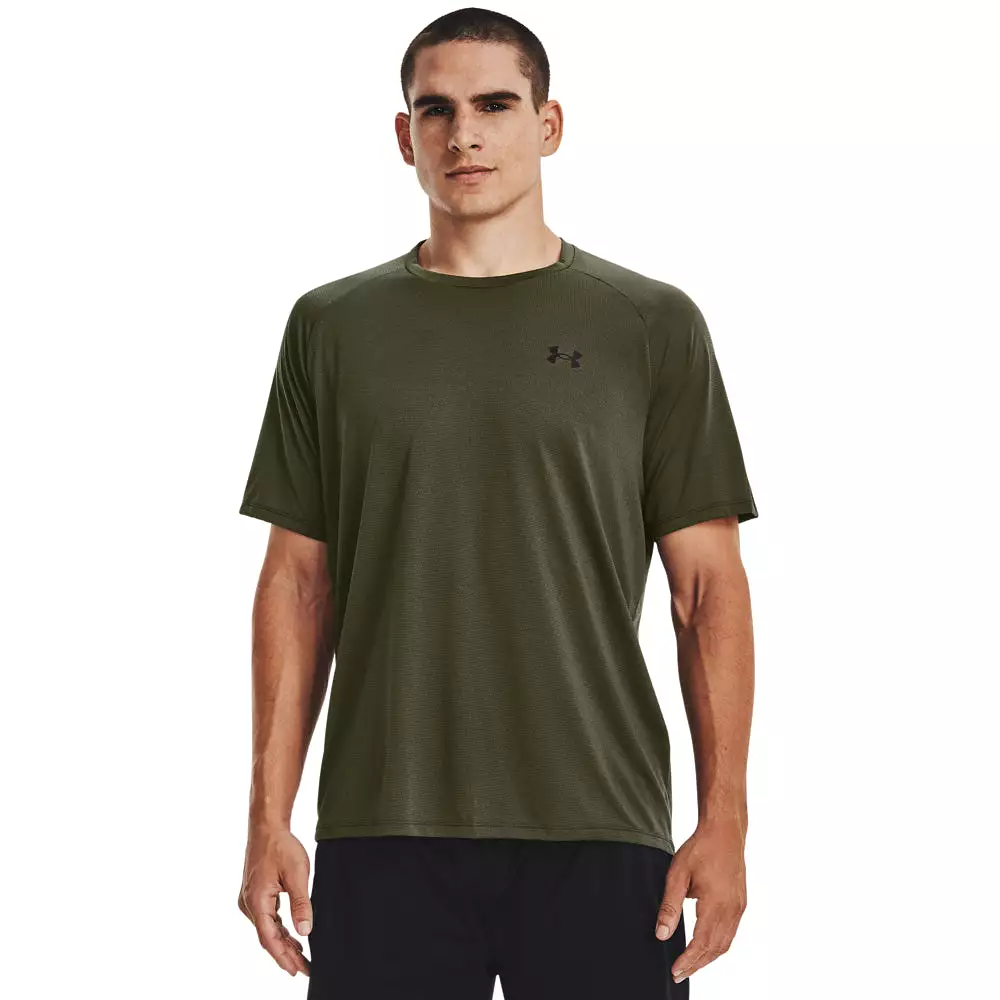 'Under Armour' Men's Tech 2.0 Textured T-Shirt - Marine OD Green