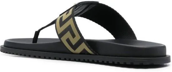 Versace Medusa Greca-pattern flip flops Black