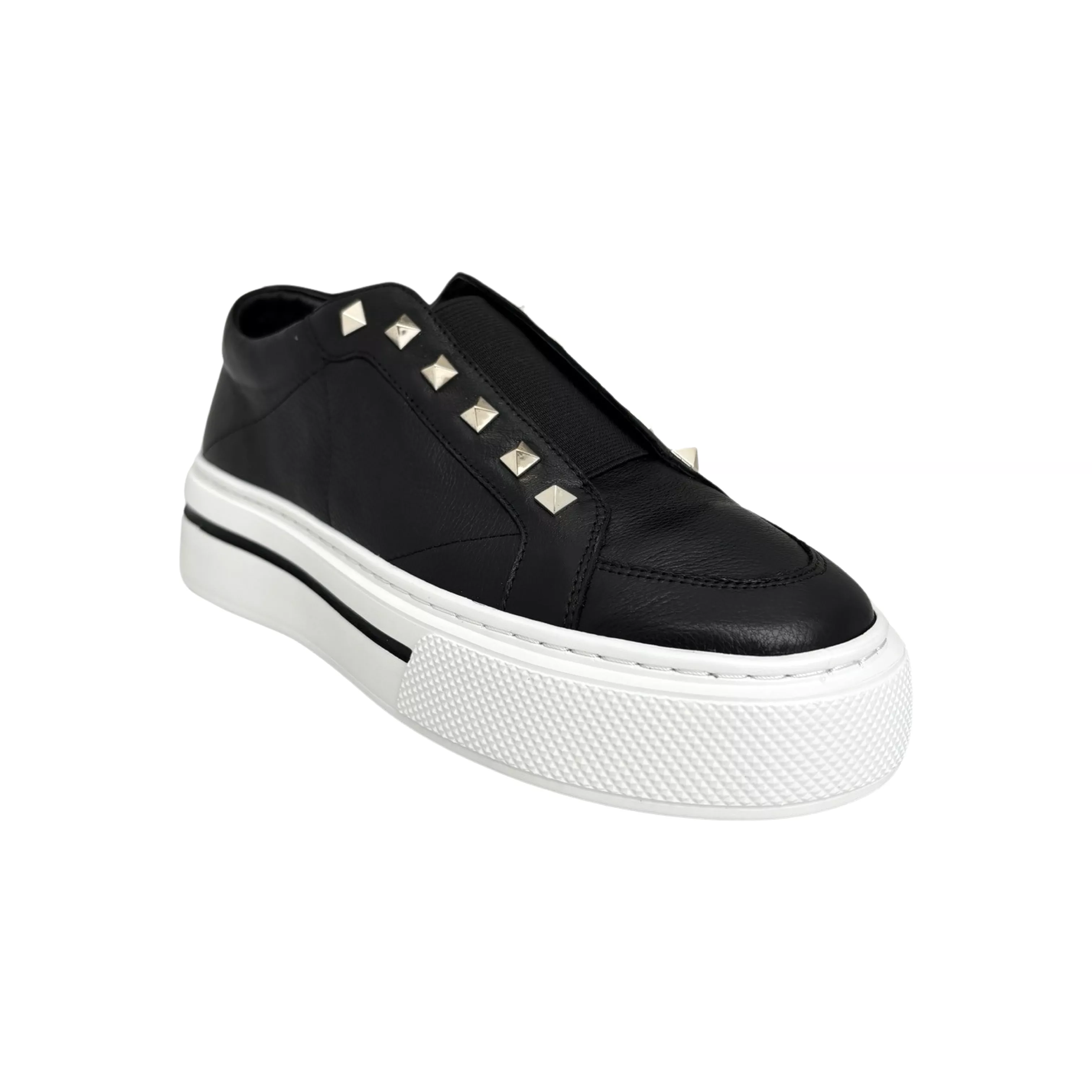 Vino Black/Metallic Stud Sneaker