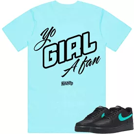 YO GIRL A FAN : Sneaker Shirt to Match : Tiffany AF1 Air Force Ones